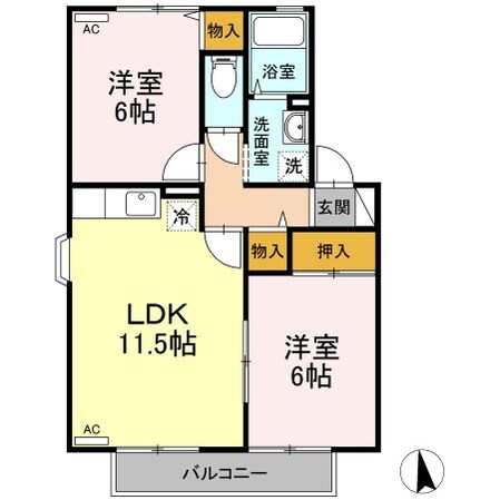 トゥインクル土手内 A・Bの物件間取画像